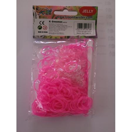 Loom twister loombandjes jelly roze