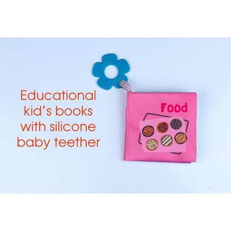 Babyboekje met bijtring /Babyspeelgoed / Speelgoed voor 3 maanden-3 jaar oude Baby Jongens Meisjes Cadea/Babyboekjes Leren speelgoed /baby book/ Bath book / Foods