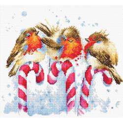 Borduurpakket Christmas Birds - LUCA-S