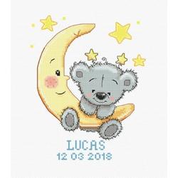 Luca-sBorduurpakket beer met maan om te borduren b1146
