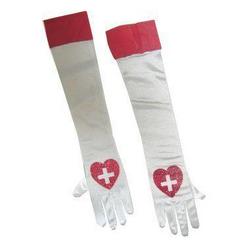 Handschoenen Verpleegster - Lang - Satijn - Wit