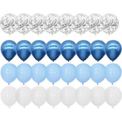 Luna Balunas 50 Stuks Latex Ballonnen Blauw Helium papier Confetti
