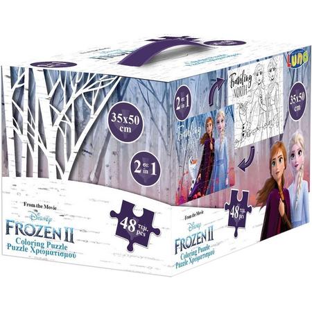 Luna Kleurplaat En Puzzel Frozen Ii 35 Cm Karton 48 Stuks