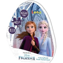  Kleurplaat En Puzzel Frozen Ii 42 Cm Karton 42 Stuks