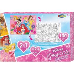   Kleurplaat En Puzzel Princess 49 Cm Karton 100 Stuks
