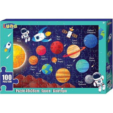 Luna Kleurplaat En Puzzel Ruimte 49 Cm Karton 100 Stuks