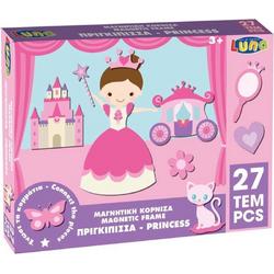 Luna Puzzel Prinsessen 29 Cm Karton Roze/paars 27 Stukjes