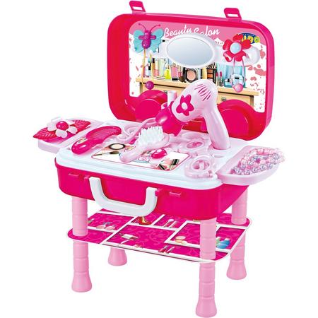 Luna Speelgoed Beautycase Met Standaard Roze 41 Cm