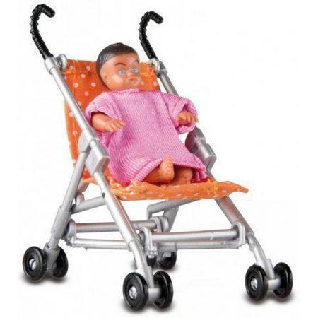 Lundby Smaland wandelwagen met baby