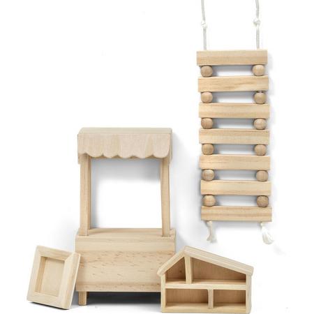 Lundby poppenhuis Houten poppenhuismeubels DIY - spelenset