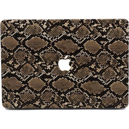 Lunso - cover hoes - MacBook Air 13 inch (2010-2017) - Snake Pattern Brown