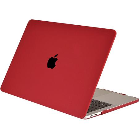 Lunso - cover hoes - MacBook Air 13 inch (2018-2019) - Mat Bordeaux Rood