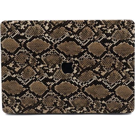 Lunso - cover hoes - MacBook Air 13 inch (2020) - Snake Pattern Brown