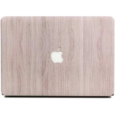 Lunso - cover hoes - MacBook Air 13 inch (A1932) - Houtlook lichtbruin