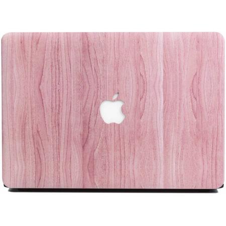 Lunso - cover hoes - MacBook Air 13 inch (A1932) - Houtlook roze