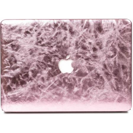 Lunso - cover hoes - MacBook Air 13 inch (A1932) - Shiny leer roze