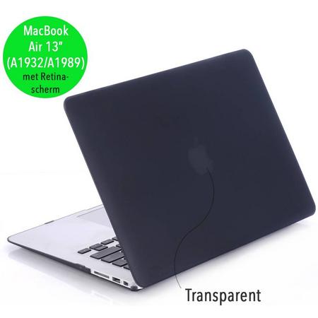 Lunso - cover hoes - MacBook Air 13 inch (A1932/A1989) - Mat zwart