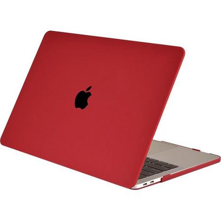 Lunso - cover hoes - MacBook Pro 13 inch (2020) - Mat Bordeaux Rood