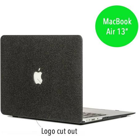 Lunso - glitter hardcase hoes - MacBook Air 13 inch - zwart