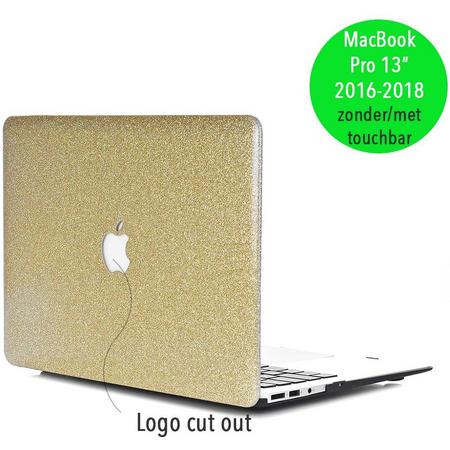 Lunso - hardcase hoes - MacBook Pro Retina 13 inch (2016-2018) - glitter goud
