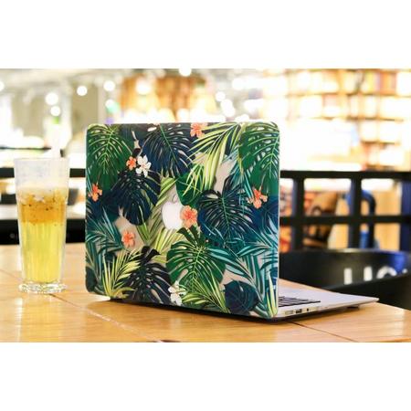 Lunso - palmboom bladeren hardcase hoes - MacBook Air 13 inch - groen