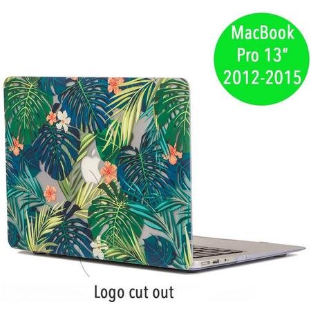 Lunso - palmboom bladeren hardcase hoes - MacBook Pro Retina 13 inch (2012-2015) - groen