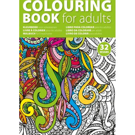 Kleurboek volwassenen 32 kleurplaten, 16 paginas