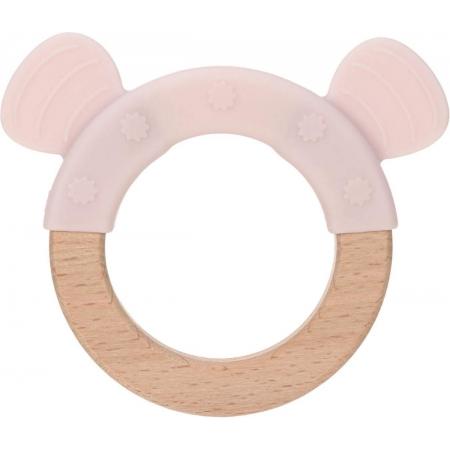 Lässig Teether Ring Wood Silicone Little Chums - Mouse