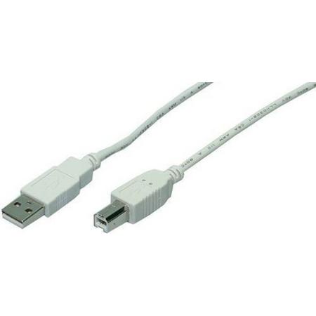 LogiLink 5m USB 2.0 USB-kabel USB A Mini-USB B Mannelijk Grijs