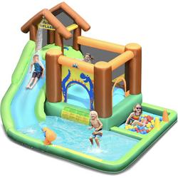Mara Opblaasbaar Speelzwembad - Waterglijbaan - Kinderzwembad - Waterpark - Voor Kinderen - Buitenspeelgoed - Voor de zomer - 368 x 303 x 230 cm
