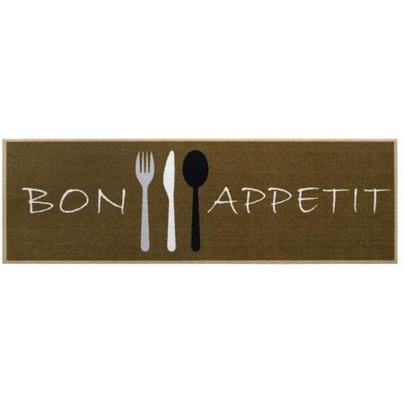 Keukenmat Bon Appetit bruin 50x150 cm
