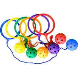 MD Sport - Enkelbal - Schoolplein speelgoed - Set van 6 - 6 Kleuren