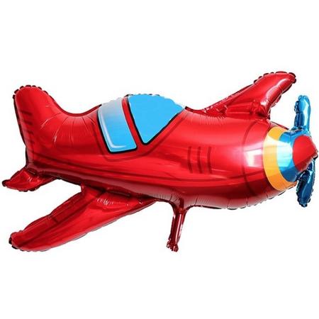 Folie ballon Rood vliegtuig