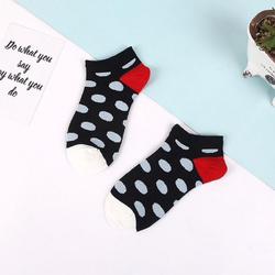 Fun kort sokken Zwart met Grijze stippen (31241)