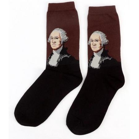 Fun sokken met oud president George Washington (30142)