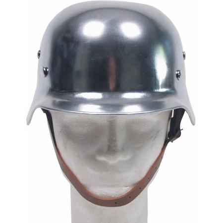 MFH Duitse helm WW II chroom met lederen binnenkant