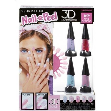 Mga Nagelset Nail-a-peel Deluxe 47-delig Paars/blauw