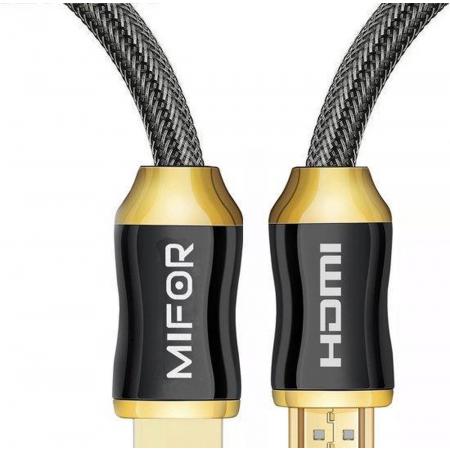 MIFOR® HDMI Gold Plated USB kabel 2.0 - Vergulde Connectoren - High Speed - 3 Meter - Full HD Beeldkwaliteit - Male to Male