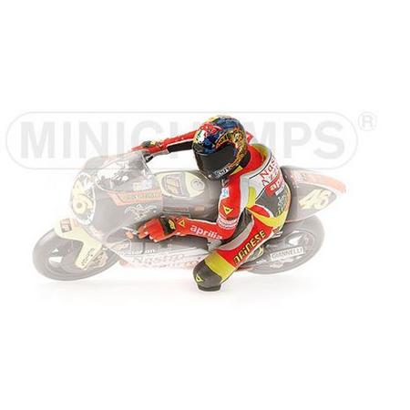 Figuur V. Rossi Riding GP 250 1999  1:12 Minichamps Oranje / Geel / Wit / Zwart 312 990146