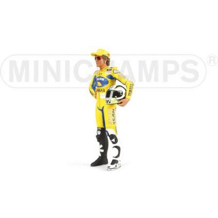 Figuur V. Rossi Standing MotoGP 2006  1:12 Minichamps Geel / Blauw / Wit / Zwart 312 060246
