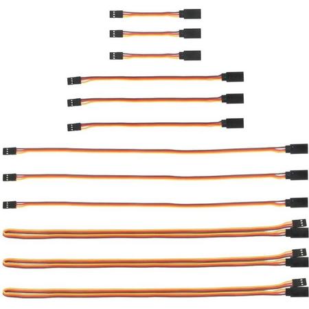 MMOBIEL 12X 5X 3-Pin RC Servo kabel / 5X Servo Y kabel voor RC Drone, Auto, Robot, etc.