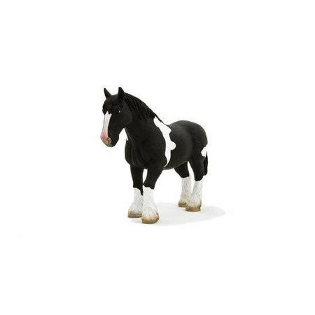 Clydesdale Paard Zwart & Wit - Speelfiguur
