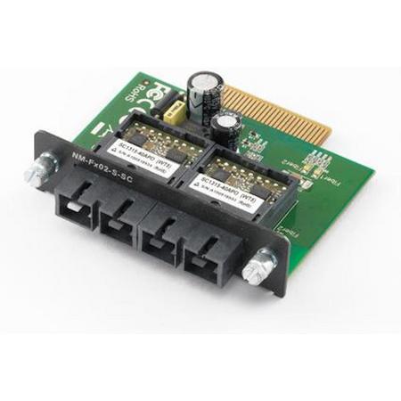Moxa 2 100BaseFX ports, multi mode, SC connector Netwerkkaart - Zwart