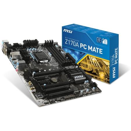 MSI Z170A PC Mate Intel Z170 LGA 1151 (Socket H4) ATX moederbord