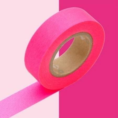 Washi Tape Knal Roze - 10 meter x 1,5 cm. - MT Masking Tape Shocking PInk