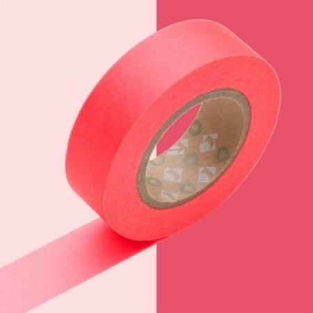 Washi Tape Knal Rood - 10 meter x 1,5 cm. - MT Masking Tape Shocking Red