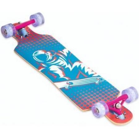 Muuwmi Longboard Compact 83 X 22 Cm Blauw/roze