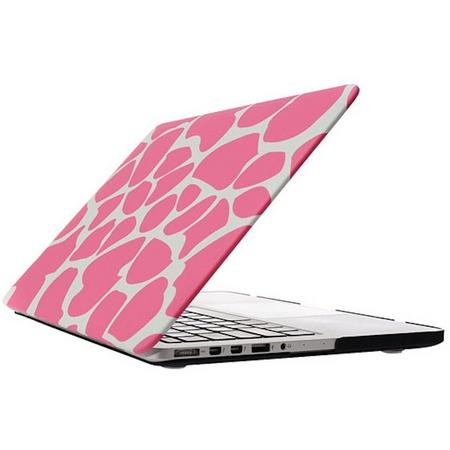 MacBook Pro 13 inch cover - Dot pattern Roze