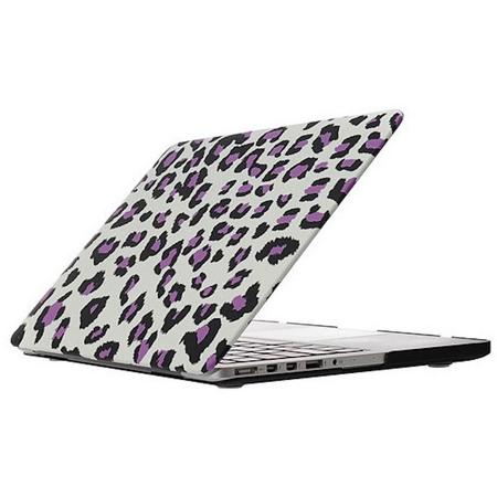 MacBook Pro 13 inch cover - Leopard Paars