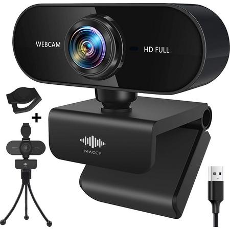 Webcam - 3 MP - Webcam met Microfoon en Gratis Tripod  - 30FPS - 1080x1920 - Webcams - Gaming - Webcam voor PC - Plug&Play - Webcam cover - Laptop Camera - Webcam voor Computer - Windows/IO - Teams - Zoom - USB 2.0 - Werk & thuis